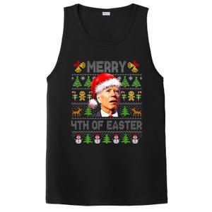 Funny Joe Biden Merry 4th Of Easter Ugly Christmas Sweater PosiCharge Competitor Tank