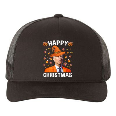 Funny Joe Biden Happy Halloween Happy Christmas Yupoong Adult 5-Panel Trucker Hat