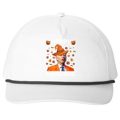 Funny Joe Biden Happy Halloween Happy Christmas Snapback Five-Panel Rope Hat