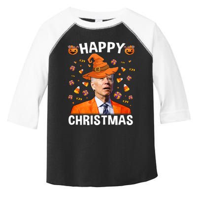 Funny Joe Biden Happy Halloween Happy Christmas Toddler Fine Jersey T-Shirt