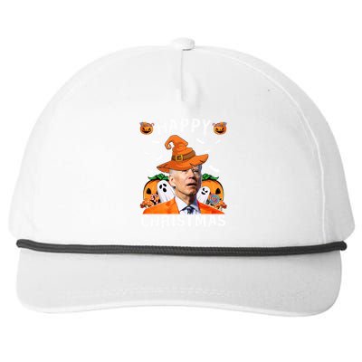 Funny Joe Biden Happy Halloween Happy Christmas Snapback Five-Panel Rope Hat