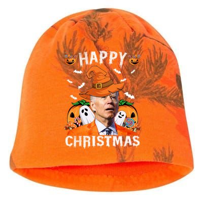 Funny Joe Biden Happy Halloween Happy Christmas Kati - Camo Knit Beanie