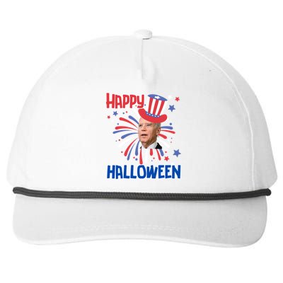 Funny Joe Biden 4th July Confused Happy Halloween Biden Great Gift Snapback Five-Panel Rope Hat