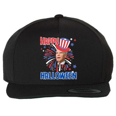 Funny Joe Biden 4th July Confused Happy Halloween Biden Great Gift Wool Snapback Cap