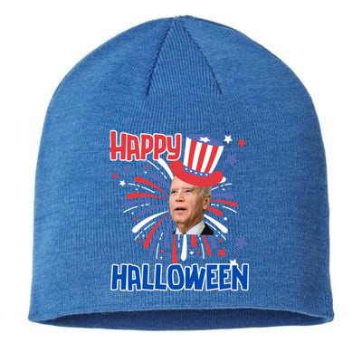 Funny Joe Biden 4th July Confused Happy Halloween Biden Great Gift Sustainable Beanie