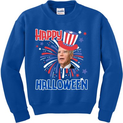 Funny Joe Biden 4th July Confused Happy Halloween Biden Great Gift Kids Sweatshirt