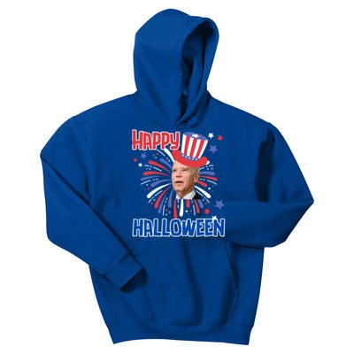 Funny Joe Biden 4th July Confused Happy Halloween Biden Great Gift Kids Hoodie