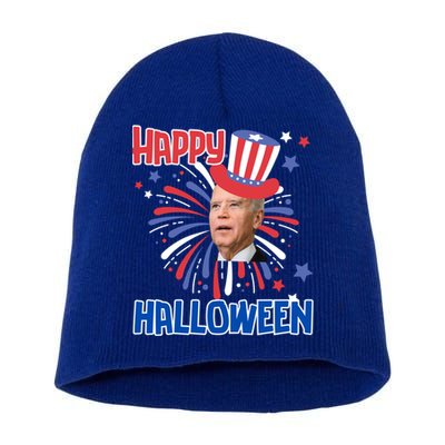 Funny Joe Biden 4th July Confused Happy Halloween Biden Great Gift Short Acrylic Beanie