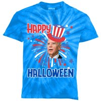 Funny Joe Biden 4th July Confused Happy Halloween Biden Great Gift Kids Tie-Dye T-Shirt