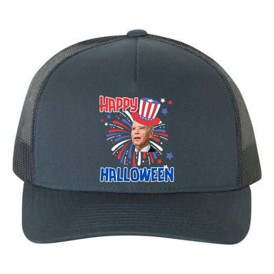 Funny Joe Biden 4th July Confused Happy Halloween Biden Great Gift Yupoong Adult 5-Panel Trucker Hat