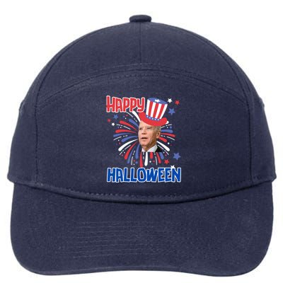 Funny Joe Biden 4th July Confused Happy Halloween Biden Great Gift 7-Panel Snapback Hat