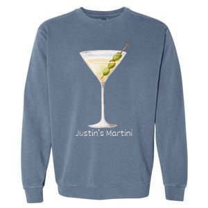 Funny Justin’S Big Martini Drinking Humor Party Garment-Dyed Sweatshirt