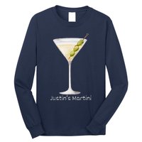 Funny Justin’S Big Martini Drinking Humor Party Long Sleeve Shirt