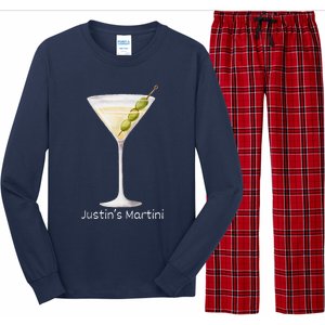 Funny Justin’S Big Martini Drinking Humor Party Long Sleeve Pajama Set