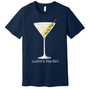 Funny Justin’S Big Martini Drinking Humor Party Premium T-Shirt