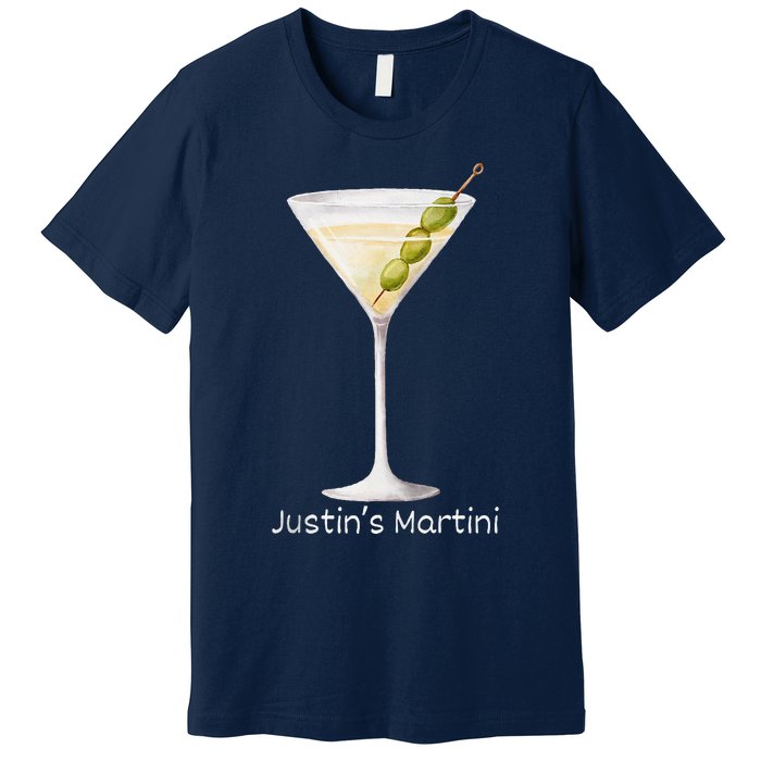 Funny Justin’S Big Martini Drinking Humor Party Premium T-Shirt