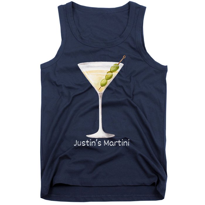 Funny Justin’S Big Martini Drinking Humor Party Tank Top