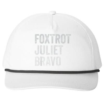 Foxtrot Juliet Bravo Snapback Five-Panel Rope Hat