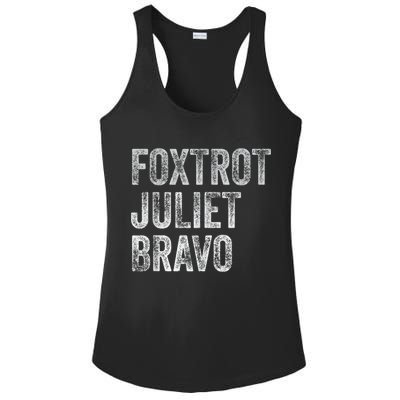 Foxtrot Juliet Bravo Ladies PosiCharge Competitor Racerback Tank