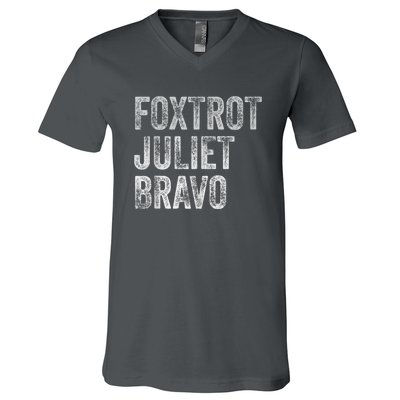 Foxtrot Juliet Bravo V-Neck T-Shirt