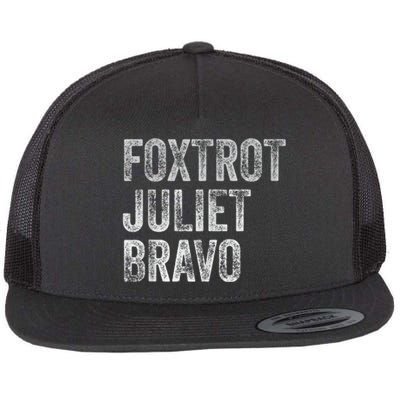 Foxtrot Juliet Bravo Flat Bill Trucker Hat