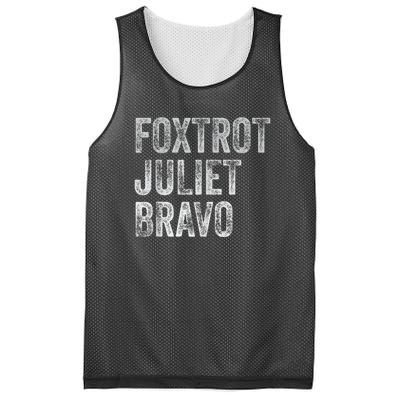 Foxtrot Juliet Bravo Mesh Reversible Basketball Jersey Tank