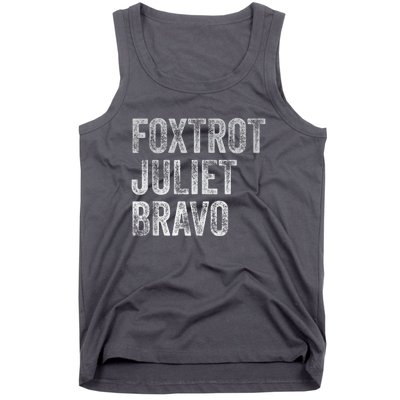 Foxtrot Juliet Bravo Tank Top