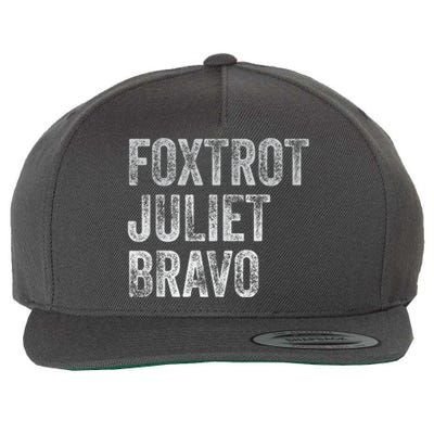 Foxtrot Juliet Bravo Wool Snapback Cap