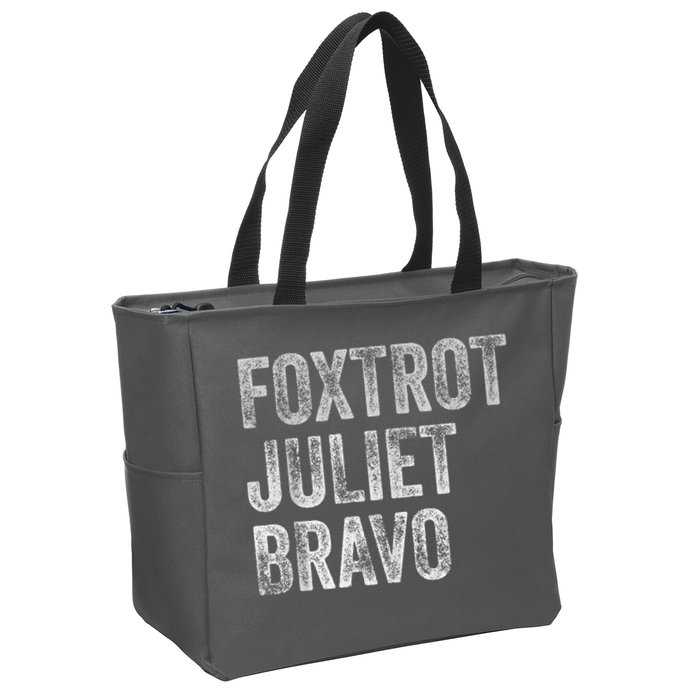 Foxtrot Juliet Bravo Zip Tote Bag