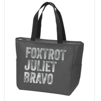 Foxtrot Juliet Bravo Zip Tote Bag
