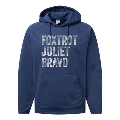 Foxtrot Juliet Bravo Performance Fleece Hoodie