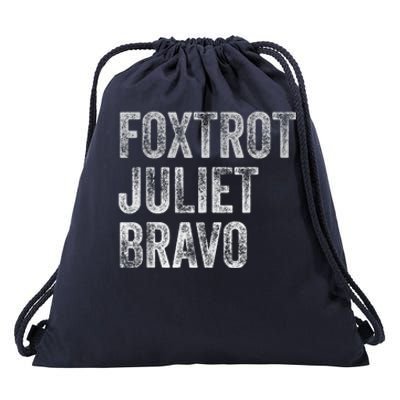 Foxtrot Juliet Bravo Drawstring Bag