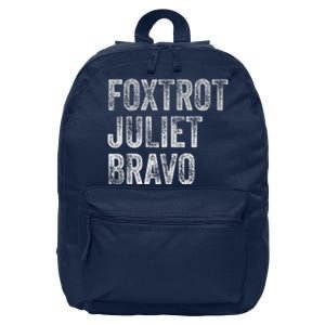 Foxtrot Juliet Bravo 16 in Basic Backpack