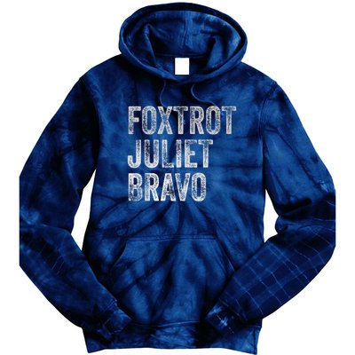 Foxtrot Juliet Bravo Tie Dye Hoodie