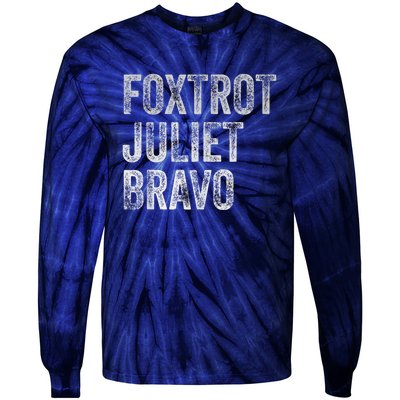 Foxtrot Juliet Bravo Tie-Dye Long Sleeve Shirt