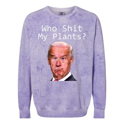 Funny Joe Biden Idiot Republican Who Shit My Pants Politics Colorblast Crewneck Sweatshirt