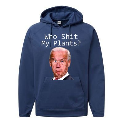 Funny Joe Biden Idiot Republican Who Shit My Pants Politics Performance Fleece Hoodie