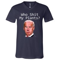 Funny Joe Biden Idiot Republican Who Shit My Pants Politics V-Neck T-Shirt