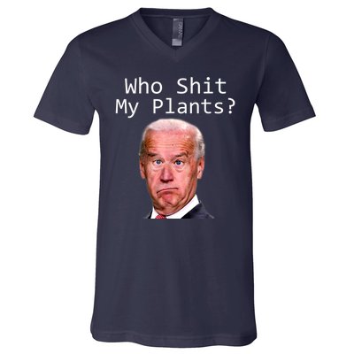 Funny Joe Biden Idiot Republican Who Shit My Pants Politics V-Neck T-Shirt