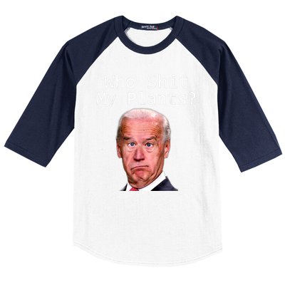 Funny Joe Biden Idiot Republican Who Shit My Pants Politics Baseball Sleeve Shirt