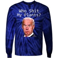 Funny Joe Biden Idiot Republican Who Shit My Pants Politics Tie-Dye Long Sleeve Shirt