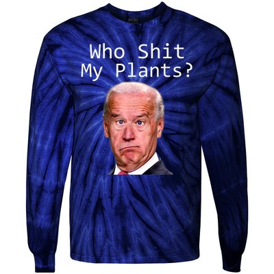 Funny Joe Biden Idiot Republican Who Shit My Pants Politics Tie-Dye Long Sleeve Shirt