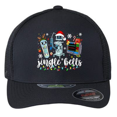 Funny Jingle Bells Telemetry Nurse Christmas Tech Nursing Flexfit Unipanel Trucker Cap