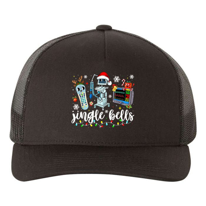 Funny Jingle Bells Telemetry Nurse Christmas Tech Nursing Yupoong Adult 5-Panel Trucker Hat