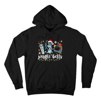 Funny Jingle Bells Telemetry Nurse Christmas Tech Nursing Hoodie