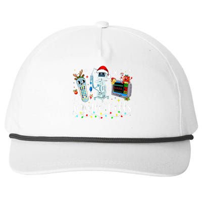 Funny Jingle Bells Telemetry Nurse Christmas Tech Nursing Snapback Five-Panel Rope Hat