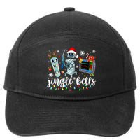 Funny Jingle Bells Telemetry Nurse Christmas Tech Nursing 7-Panel Snapback Hat