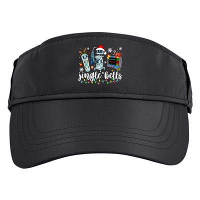 Funny Jingle Bells Telemetry Nurse Christmas Tech Nursing Adult Drive Performance Visor