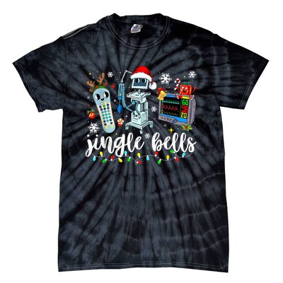 Funny Jingle Bells Telemetry Nurse Christmas Tech Nursing Tie-Dye T-Shirt