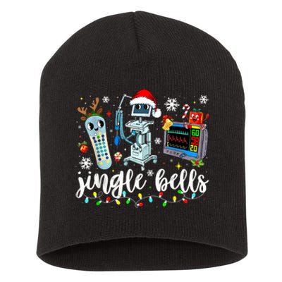 Funny Jingle Bells Telemetry Nurse Christmas Tech Nursing Short Acrylic Beanie